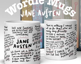 Jane Austen Mug, Wordie Mug Collection