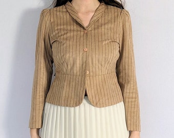 VIntage Pinstripe Blazer 1980s Jump for Joy