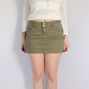 Minijupe vintage gris kaki/verte Y2K Insider