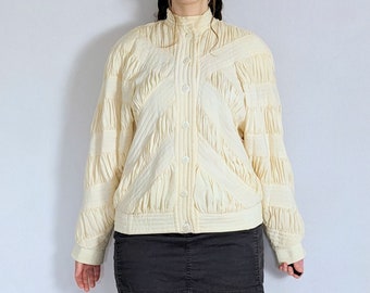 Vintage Quilted Ruched Jacket 1980s Marni Knit