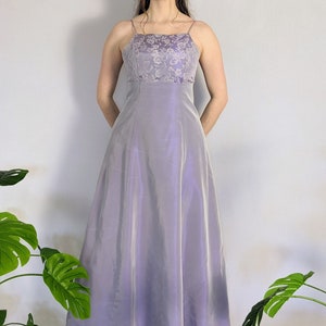 Vintage Iridescent Lavender Evening Gown 1990s Fairweather