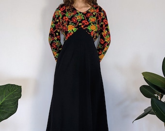 Groovy Vintage 1960s Maxi Dress