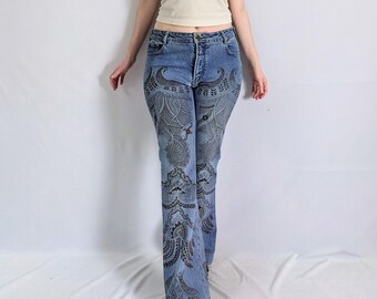 Vintage Patterned Parasuco Jeans Y2K 2000s