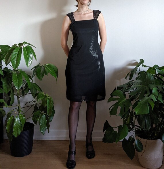 princess polly baby blue dress Vintage Little Black Dress Sparkly Mesh 1990s Necessary Objects
