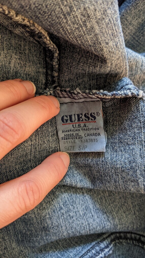 Vintage Guess Denim Trench Jacket 1990s 
