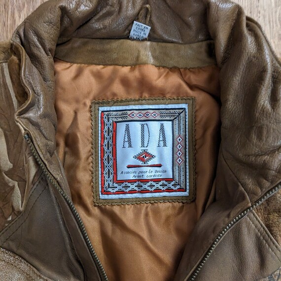 Vintage Patchwork Authentic Leather Jacket 1980s … - image 8