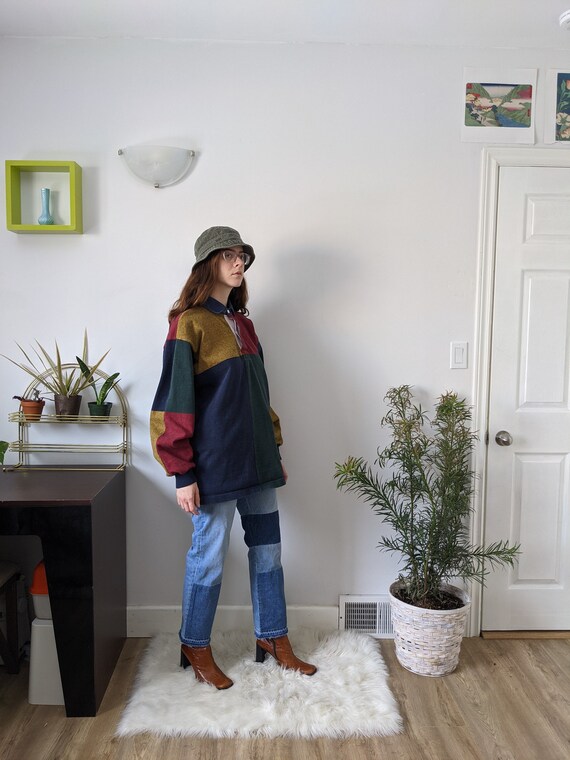 Patchwork Boyfriend Jeans Vintage 90s