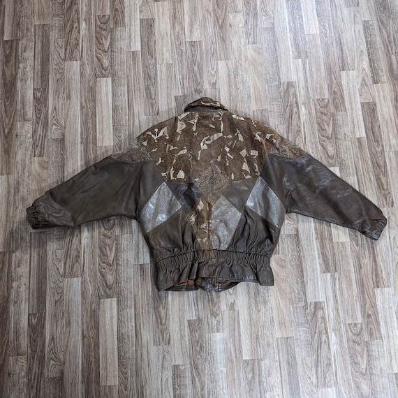 Vintage Patchwork Authentic Leather Jacket 1980s … - image 6