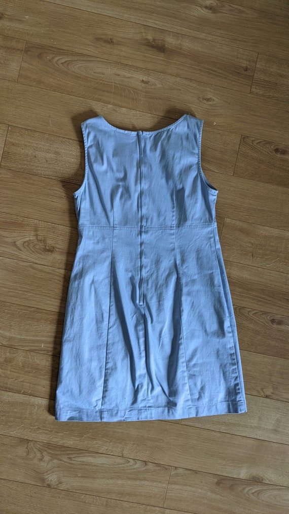 Pastel Blue Summer Dress Vintage 80s Nancy - image 4