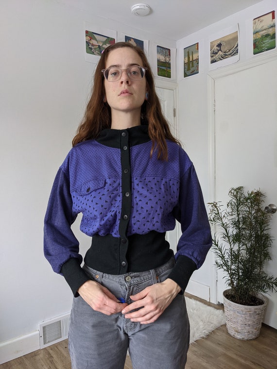 Geometric Patchwork Gitano Sweater 80s
