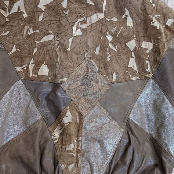 Vintage Patchwork Authentic Leather Jacket 1980s … - image 7