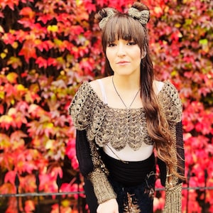 Crochet Lace Shrug PDF Pattern – Ladies Boho Crop Top