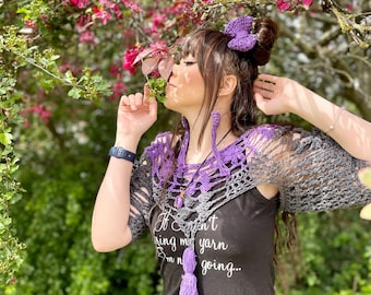 Lace Crochet Shrug Pattern, Boho Cut-Out-Pullover (PDF-Muster)