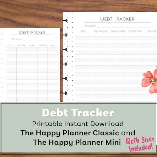 Savings Tracker Printable Happy Planner Mini - Etsy