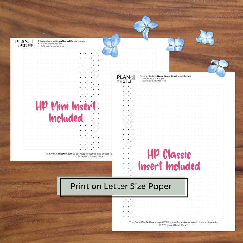 Dot Grid Paper Printable Happy Planner Classic Inserts Happy | Etsy