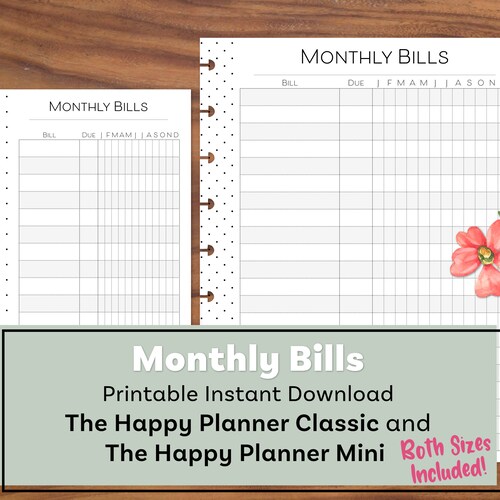 Dashboard Layout MINI HAPPY PLANNER Printable Insert Happy - Etsy