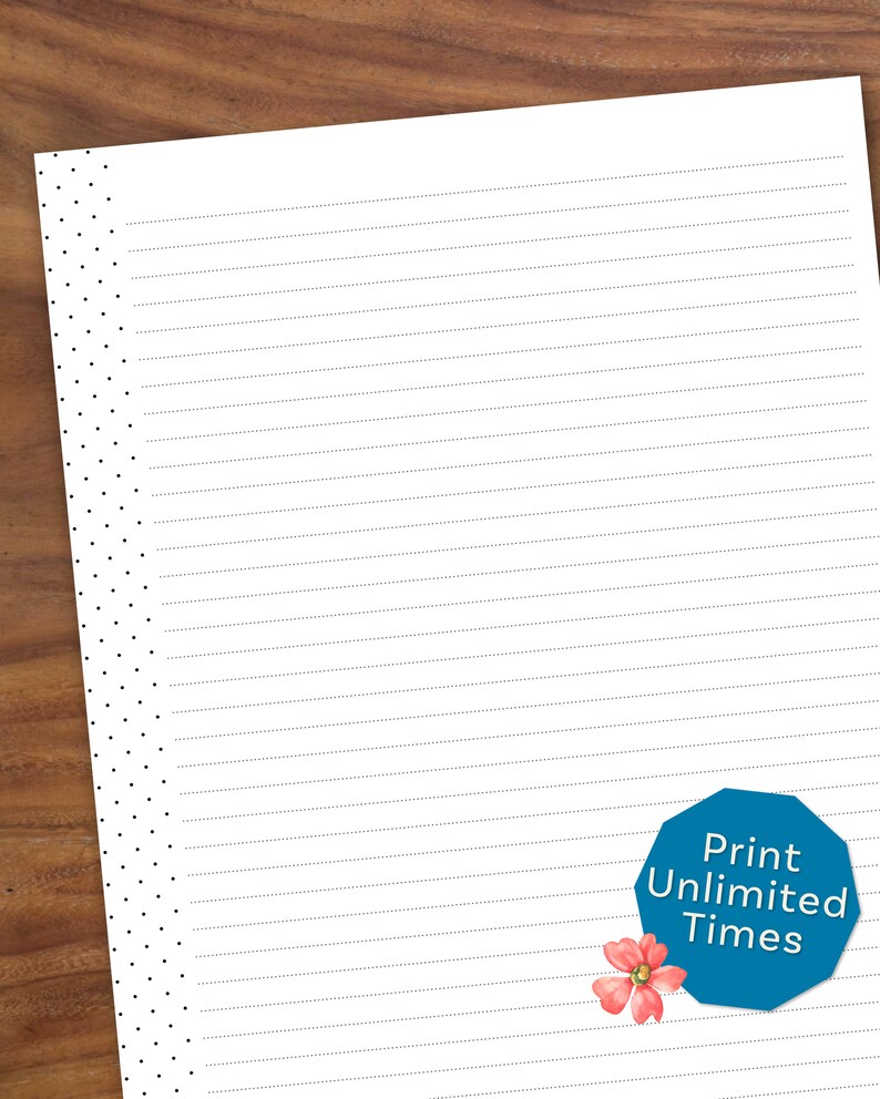 Lined Paper Lined Paper Printable Note Paper Happy Planner Etsy