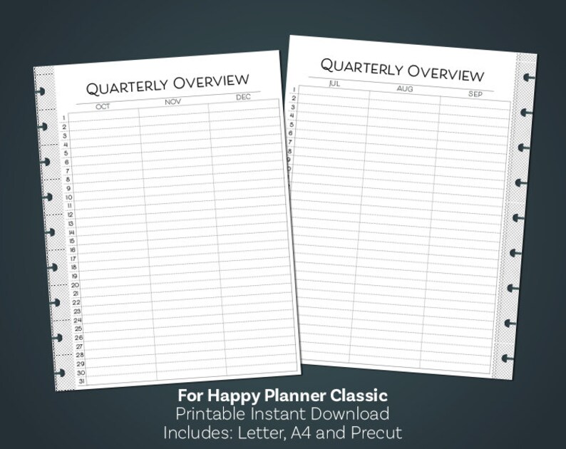 Quarterly Planner, Quarterly Calendar, Clic Content Planner Include, Joyful Planner Printable, Minimalist, Printable Planner Inserts image regarding Printable Quarterly Calendar identify Quarterly Planner, Quarterly Calendar, Clic Content Planner Include, Joyful Planner Printable, Minimalist, Printable Planner Inserts