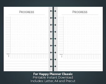 HAPPY PLANNER Printables, Gewichtsvoortgang Tracker, Happy Planner Classic Insert, Printbare Inserts, Mambi, Create 365, Printable Planner Kit