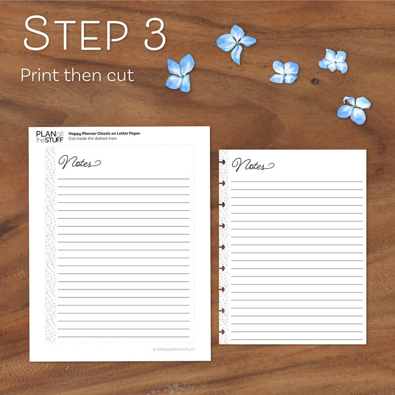 dot grid paper printable notes page happy planner inserts etsy