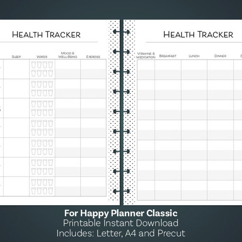 Monthly Habit Tracker Printable Undated Happy Planner Classic | Etsy