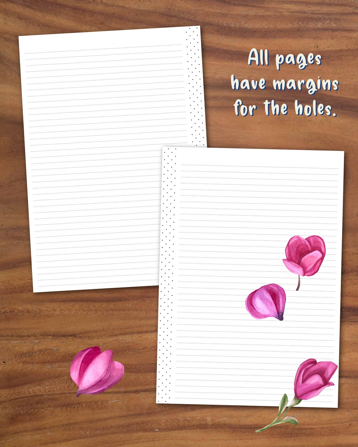 Lined Paper Lined Paper Printable Note Paper Happy Planner | Etsy