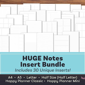 To Do List Template, Graph Paper PDF, Printable Lined Paper, Lined Paper Printable, A5 Planner Inserts, Happy Planner Inserts, Notes PDF