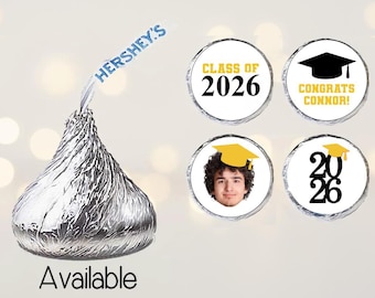 Examensklistermärken, Chokladkyssklistermärken, Examenfestgåvor, Klass 2026