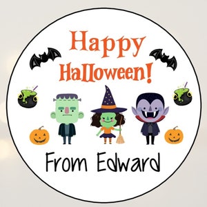Halloween Stickers, Candy Halloween Stickers, Trick or Treat Stickers, Happy Halloween Labels