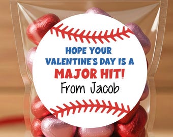 Classroom Valentine Stickers, Baseball Valentine Stickers, School Valentine Stickers, Kids Valentine Labels