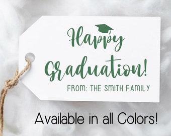 Class of 2024 Graduation Favor Tags, Happy Graduation Gift Tags, Personalized Tags, Thank You Tags, Graduation Gifts
