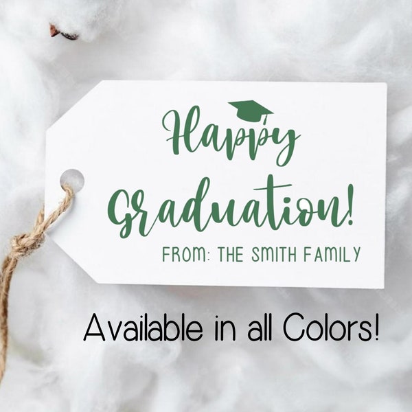Class of 2024 Graduation Favor Tags, Happy Graduation Gift Tags, Personalized Tags, Thank You Tags, Graduation Gifts