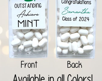 Graduation Stickers, Mint Label Favors, Graduation Party Favors, Class of 2024, Candy Stickers