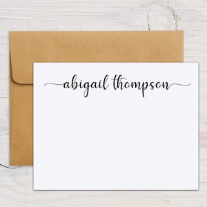 Personalisierte Notecards Set, personalisierte Notecards und Umschläge, Stationäre flache Notecards Set