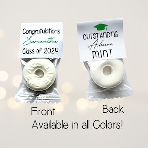 Graduation Stickers, Mint Label Favors, Graduation Party Favors, Class of 2025, Candy Stickers