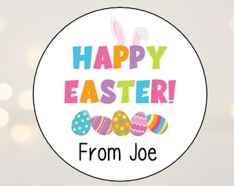 Easter Stickers, Easter Labels, Personalized Easter Gift Stickers, Easter Favors