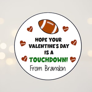 Classroom Valentine Stickers, Football Valentine Stickers, School Valentine Stickers, Kids Valentine Labels