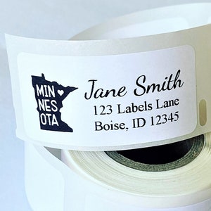 State Return Address Labels Roll, Personalized Labels Roll, Thermal Labels Stickers!