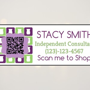 Wax Consultant Labels, Wax Consultant Business Labels, Wax Independent Consultant QR Code Labels Stickers