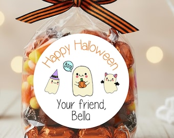 Halloween Stickers, Candy Halloween Stickers, Trick or Treat Stickers, Happy Halloween Labels, Classroom Halloween Gift Tags, Kids Favors