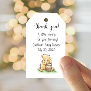 Étiquettes de faveur d'ourson d'ours, étiquettes de cadeau de baby shower d'ourson, étiquettes de remerciements pour venir