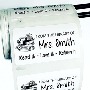 Teacher Labels, Teacher Book Labels, Teacher Name Labels, Personalized Teacher Stickers