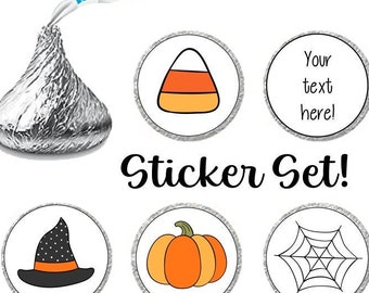 Stickers Halloween Hershey Kiss-labels, Halloween-snoepstickers, Chocolate Kiss-stickers, feestartikelen
