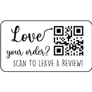 QR Code Etiketten, Business QR Code Sticker, Social Media Etiketten, Small Business Verpackung