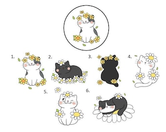 Pegatinas para gatos, Sellos para sobres para gatos, Pegatinas para duchas para gatos, Etiquetas para bolsas de regalo