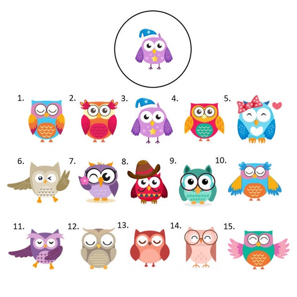 Owl Envelope Seals, Owl Stickers, Owl Baby Shower Stickers