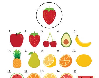 Fruit Stickers, Fruit Canning Labels, Fruit Envelope Seals