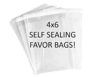 Bolsas autosellantes de 4x6, bolsas para regalos, bolsas de celofán para dulces