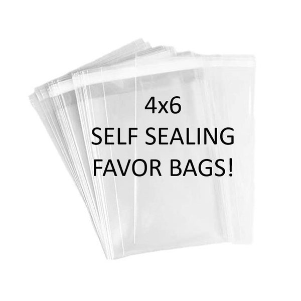 4x6 Self Sealing Bags, Favor Bags, Cellophane Treat Bags