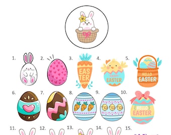 Easter Stickers, Easter Treat Bag Labels, Easter Favor Bag Stickers